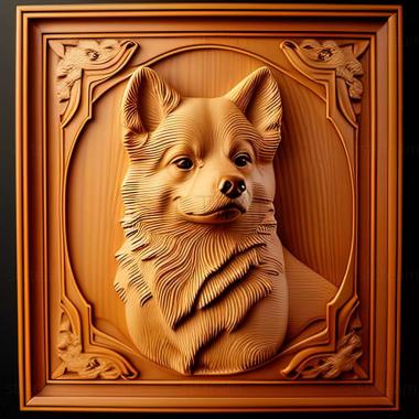 3D модель Хоккайдо собака породи собак (STL)